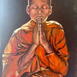 Oil Painting Of Young Monk by artist Maria Correia