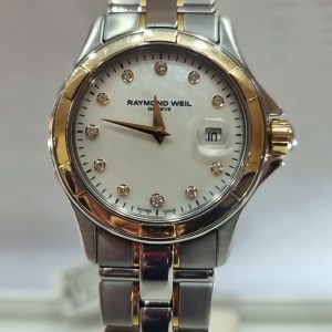 Ladies two tone Raymond Weil watch – Parsifal with a MOP Diamond Dial