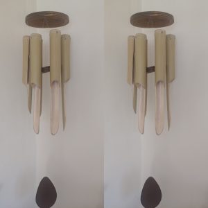 Pair of Bamboo Chimes Using Ixopo Bamboo by artist Mdu Zikode