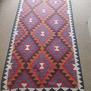 Vibrant Woven Kilim Carpet