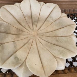 Marble Carved Lotus Bowl