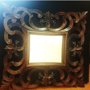 Carved Wood Mirror